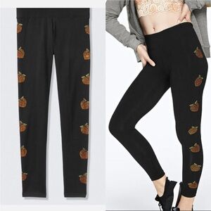 Victoria's Secret PINK yoga pants peach rhinestone bling yoga leggings 🍑 small